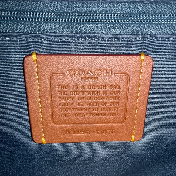 Coach Rowan Large Satchel Bag In Loved Denim - Picture 7 of 7